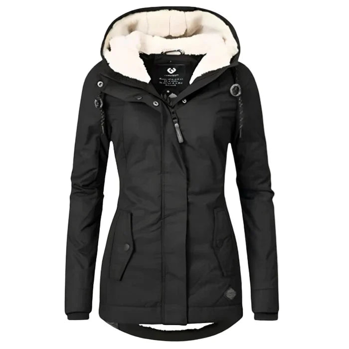 Abrigo Acolchado Impermeable con Capucha y Forro Polar 0