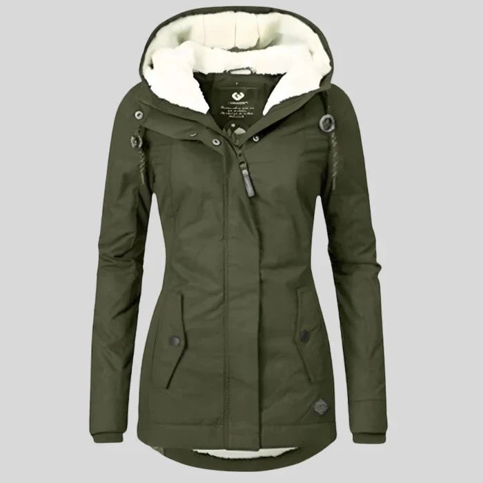 Abrigo Acolchado Impermeable con Capucha y Forro Polar 3