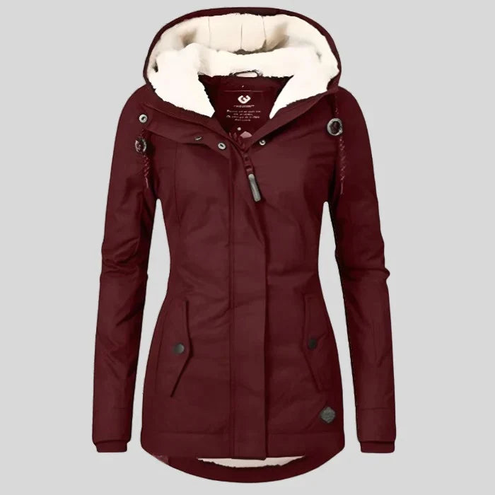 Abrigo Acolchado Impermeable con Capucha y Forro Polar 5