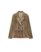 Blazer Cruzado de Efecto Ante con Solapas 0