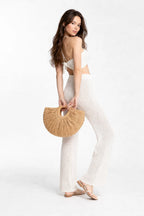 Bolso Media Luna de Fibra Natural con Asa Amplia 2