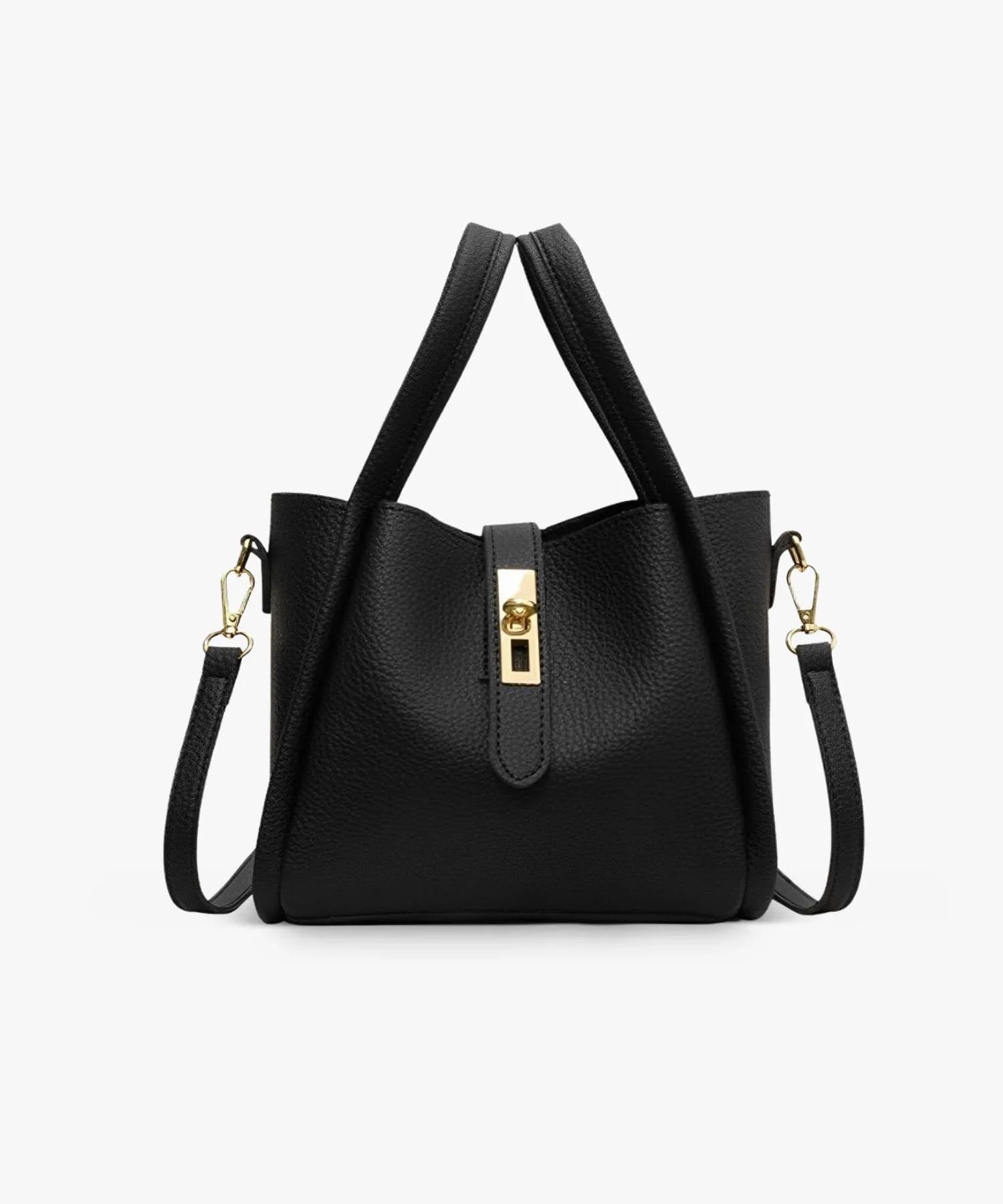 Bolso Vintage de Cuero Sintético con Asa y Correa Ajustable 1