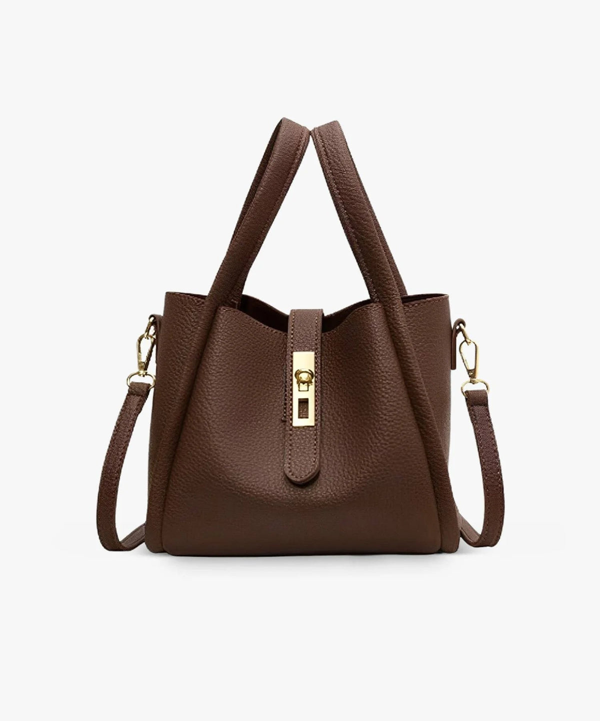 Bolso Vintage de Cuero Sintético con Asa y Correa Ajustable 3