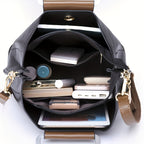 Bolso de Cuero Genuino con Solapa y Correa Ajustable 5