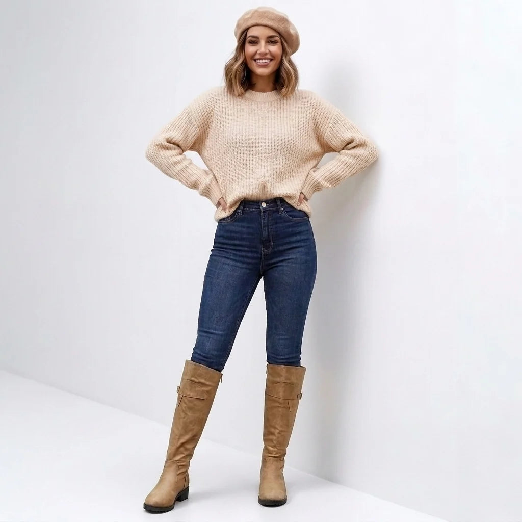 Botas Altas con Suela Antideslizante y Hebilla Decorativa 6
