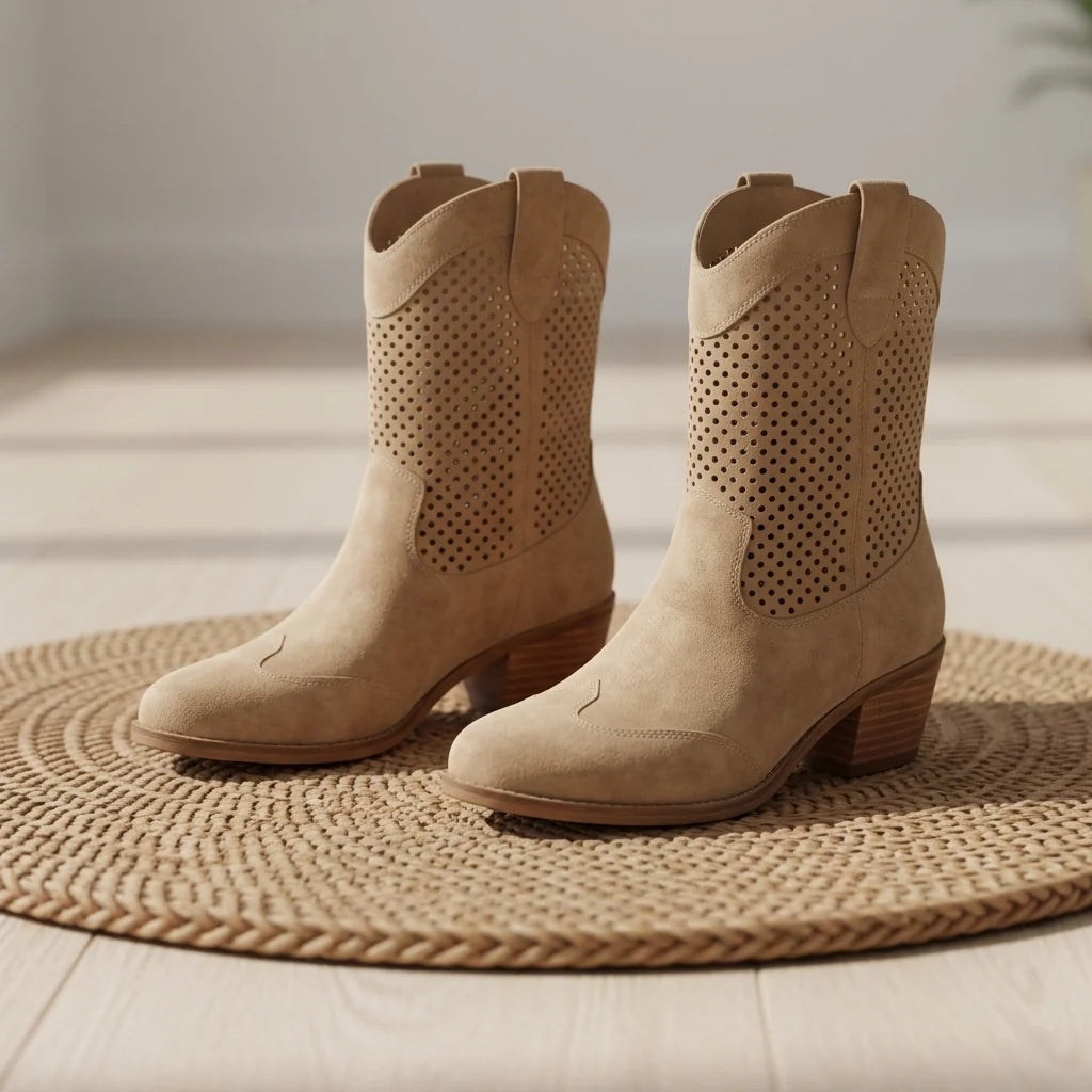Botas Vaqueras para Mujer en Piel con Diseño Western Elegante 1