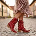 Botas Western para Mujer con Tacón de Bloque y Bordados 0
