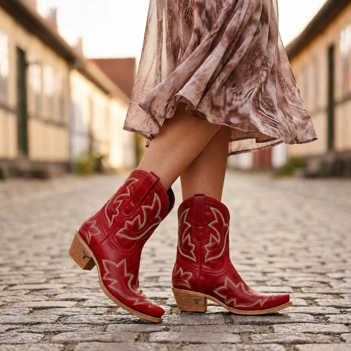 Botas Western para Mujer con Tacón de Bloque y Bordados 0