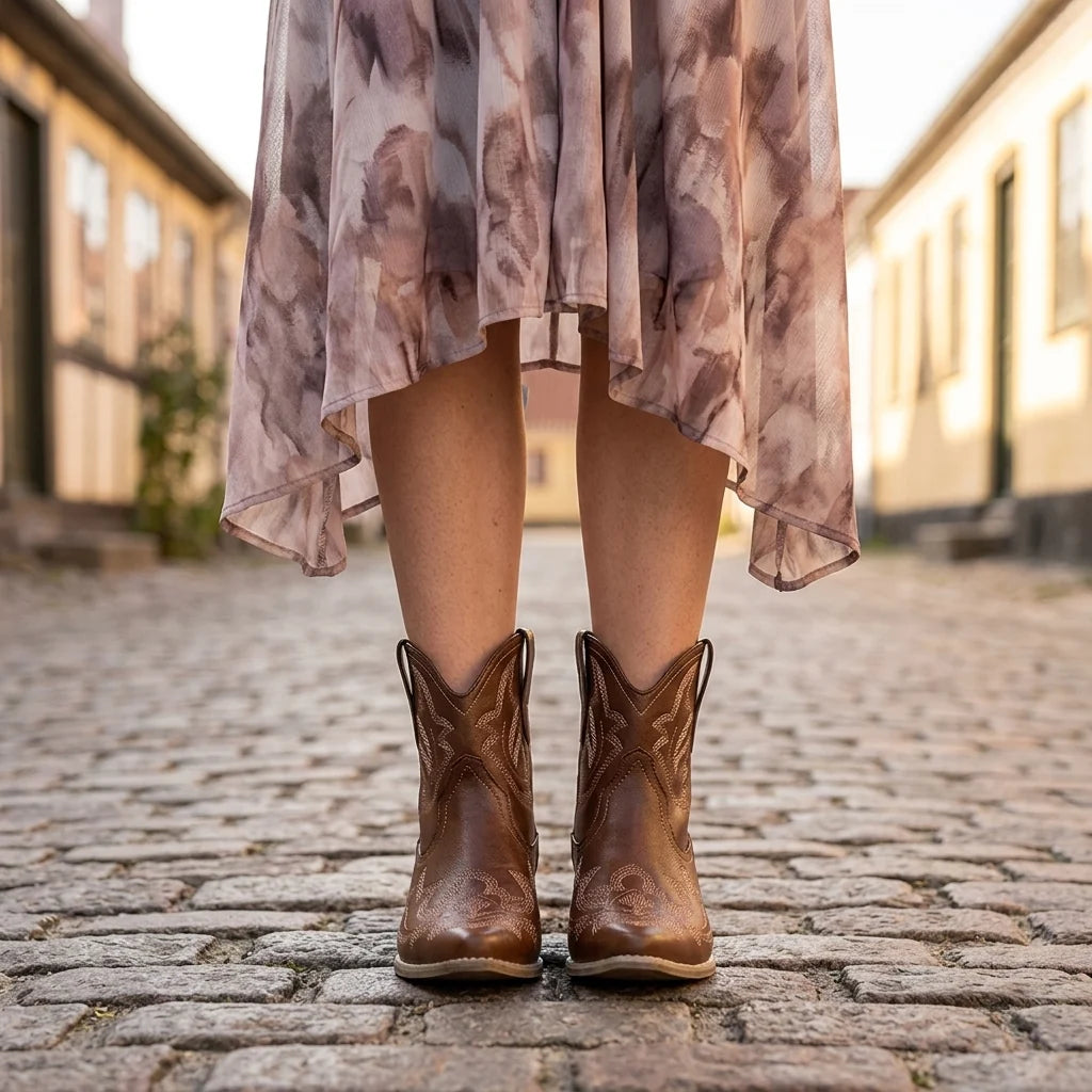 Botas Western para Mujer con Tacón de Bloque y Bordados 5