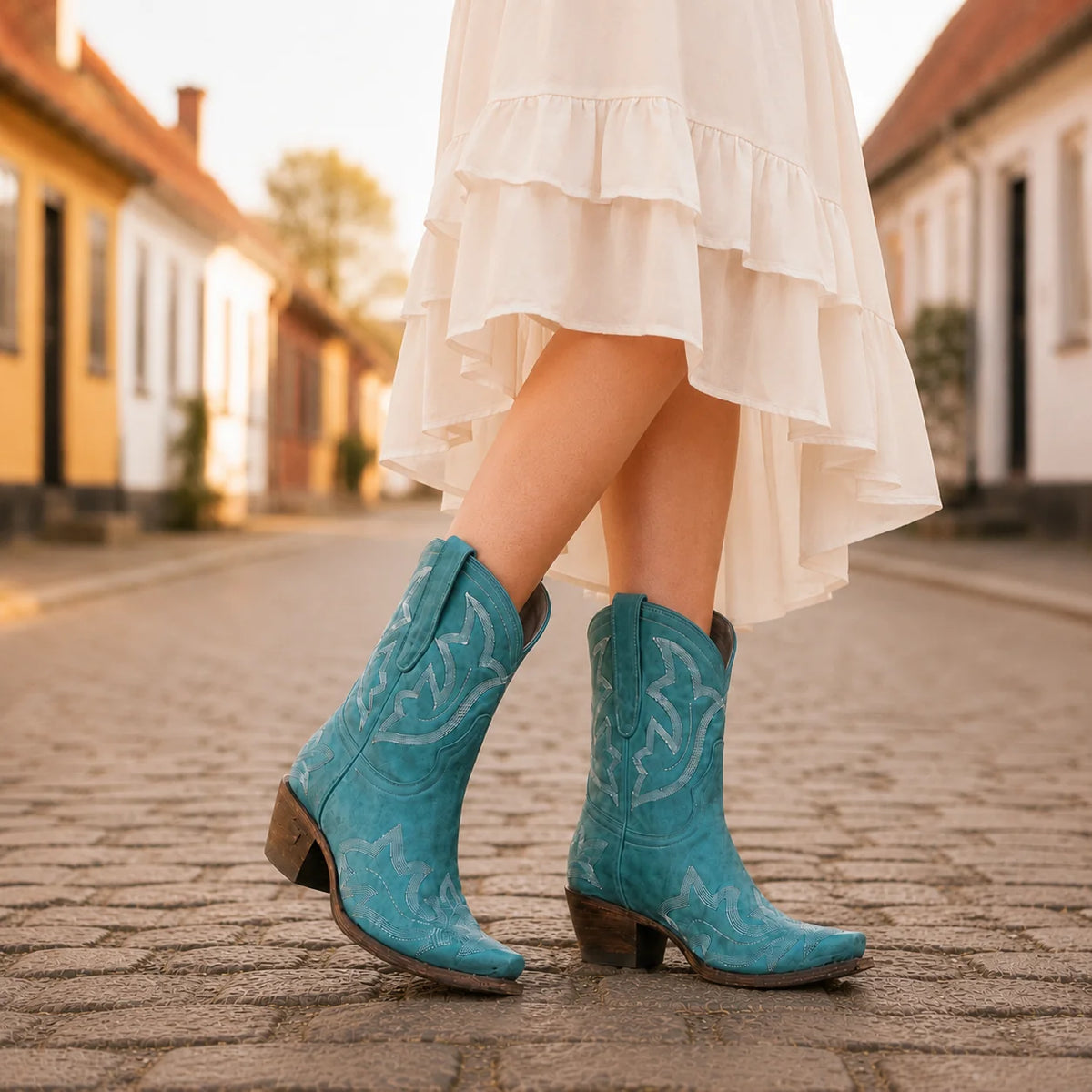 Botas Western para Mujer con Tacón de Bloque y Bordados 6