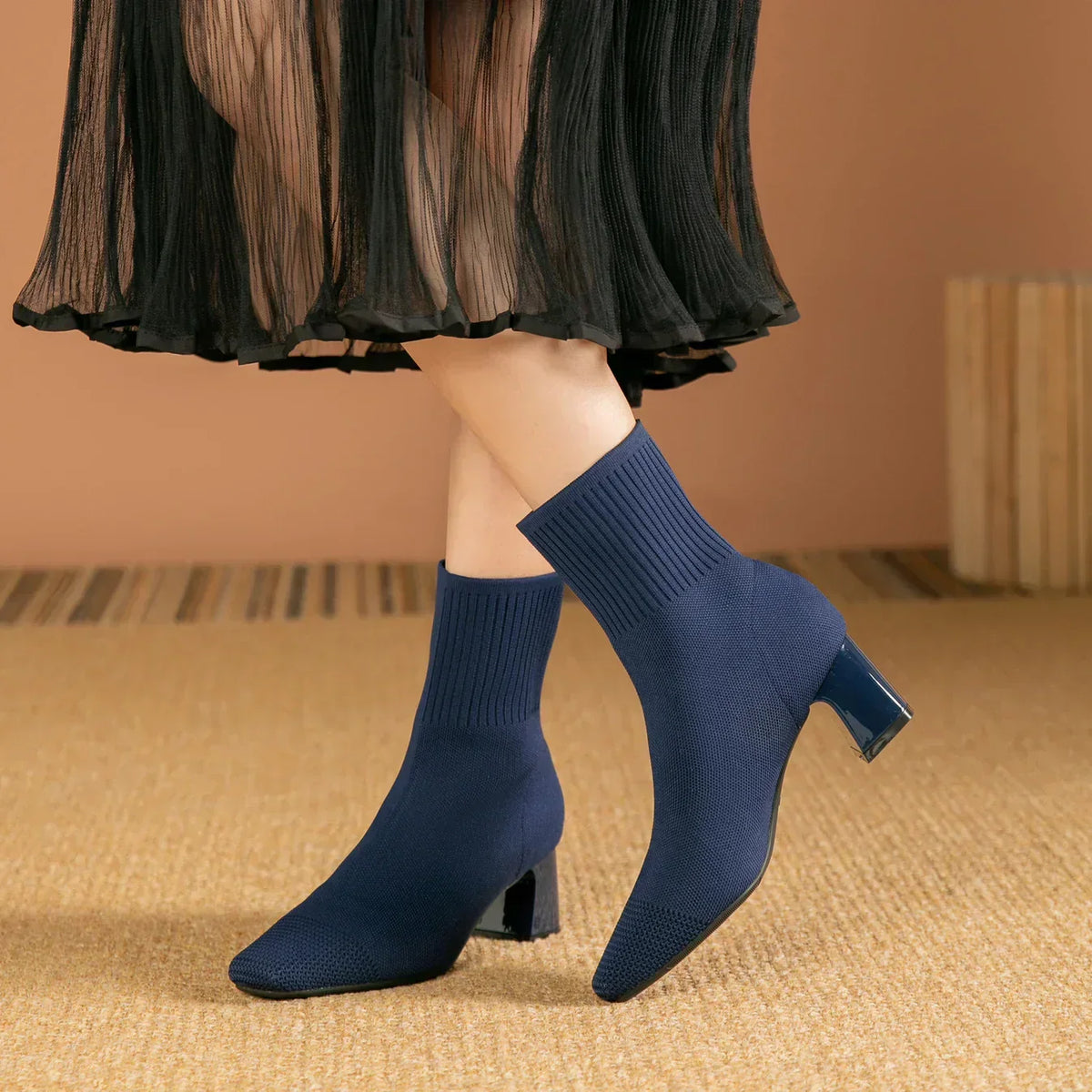 Botas de Punto con Suela Resistente 1