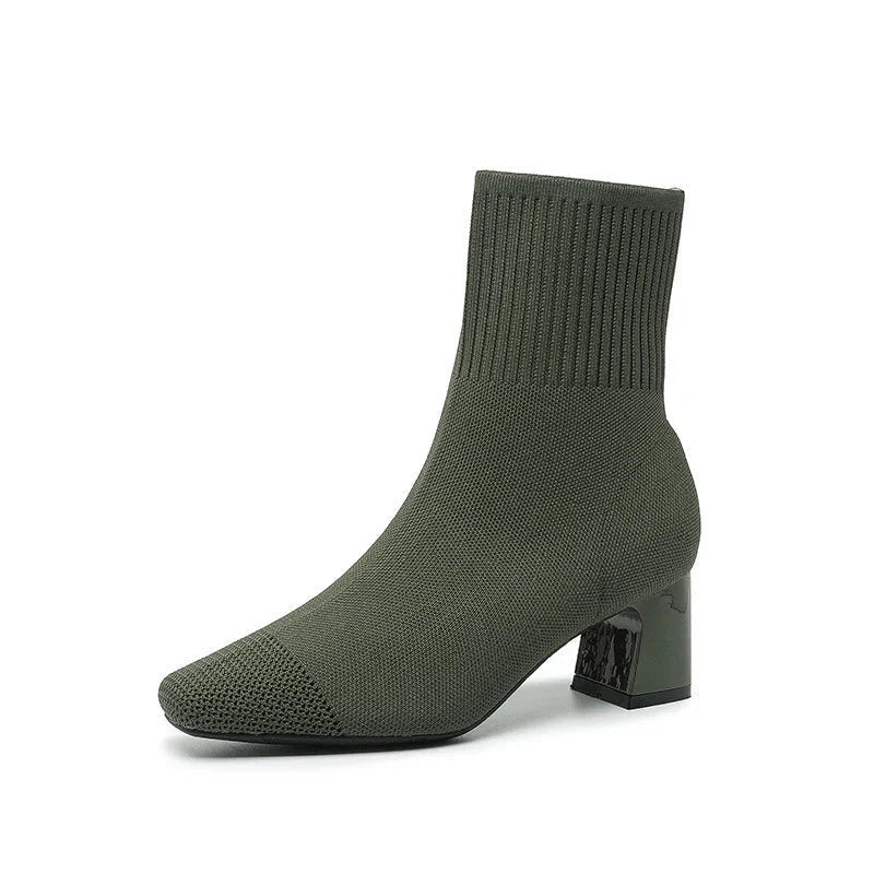 Botas de Punto con Suela Resistente 4