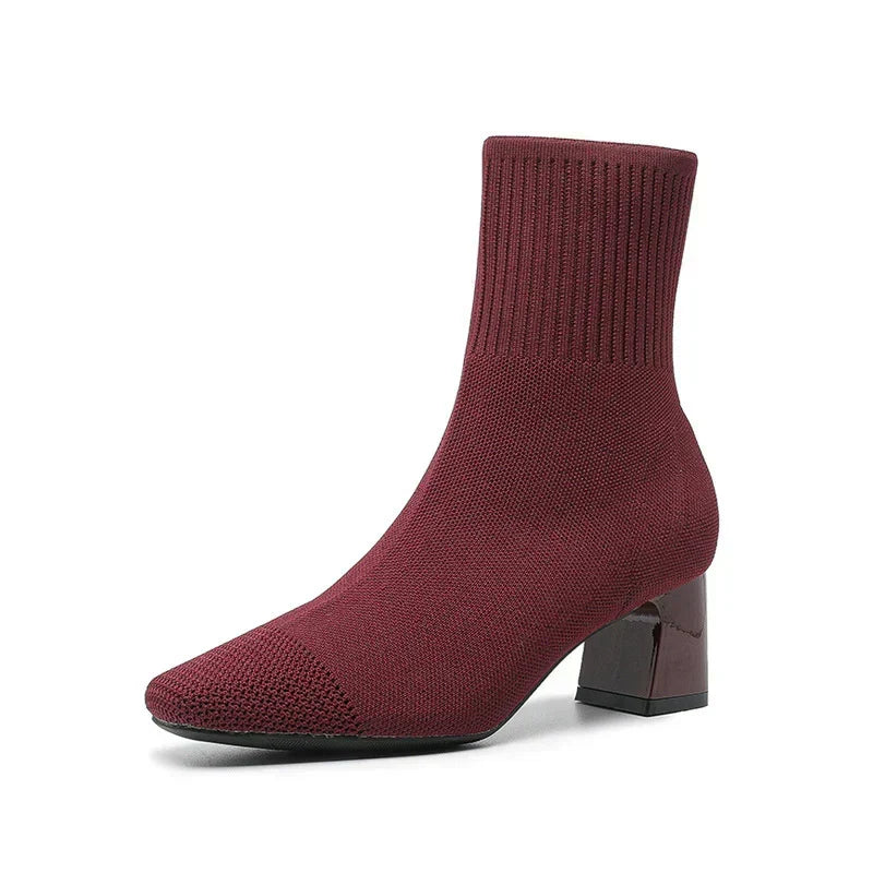 Botas de Punto con Suela Resistente 9
