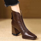 Botines de Tacón Esculpido de 4 cm con Cremallera Trasera 0
