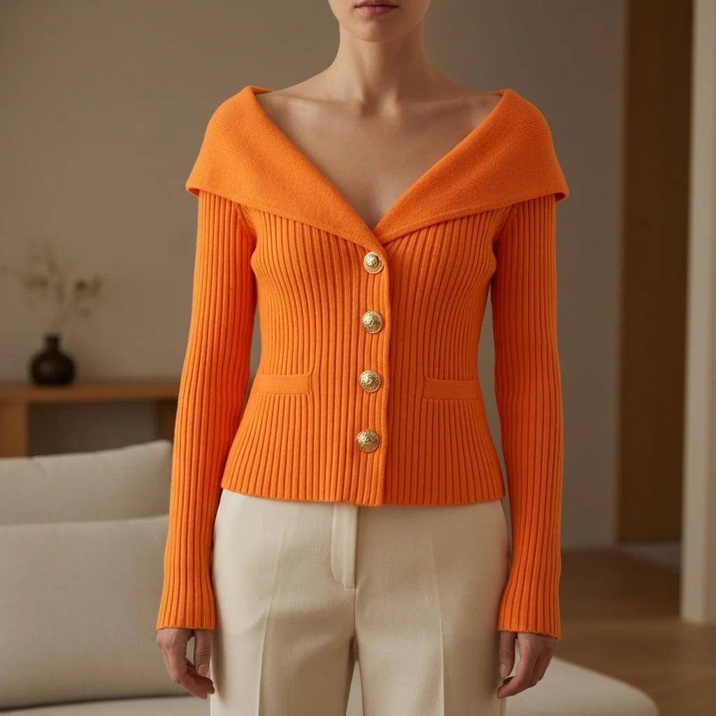 Cárdigan Corto de Punto Suave para Mujer – Diseño Acanalado y Versátil 2