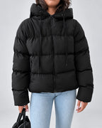 Chaqueta Acolchada Oversize con Capucha y Cremallera Frontal 1