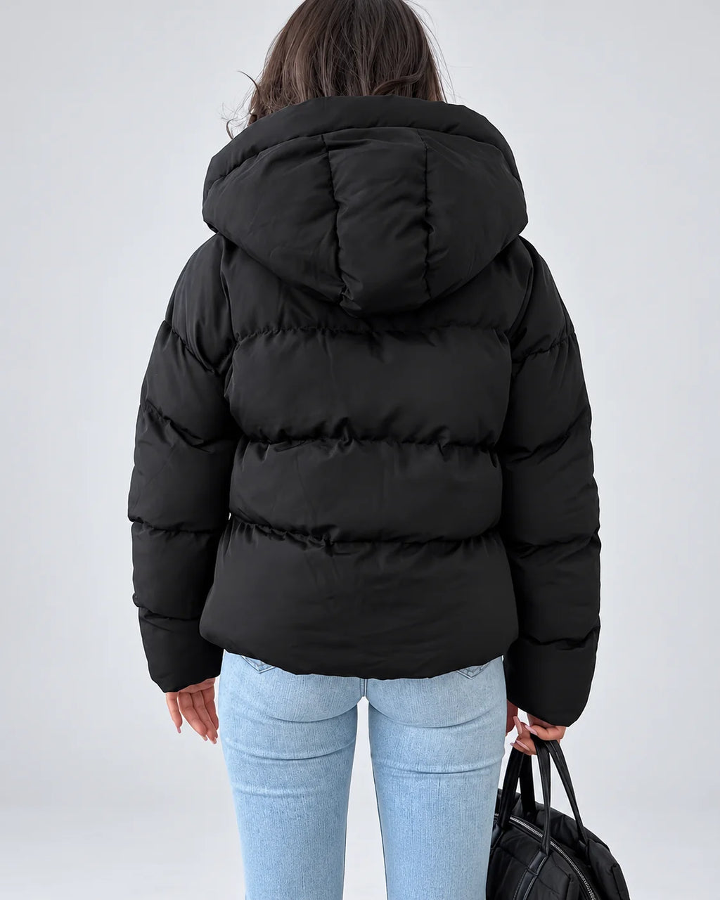 Chaqueta Acolchada Oversize con Capucha y Cremallera Frontal 2