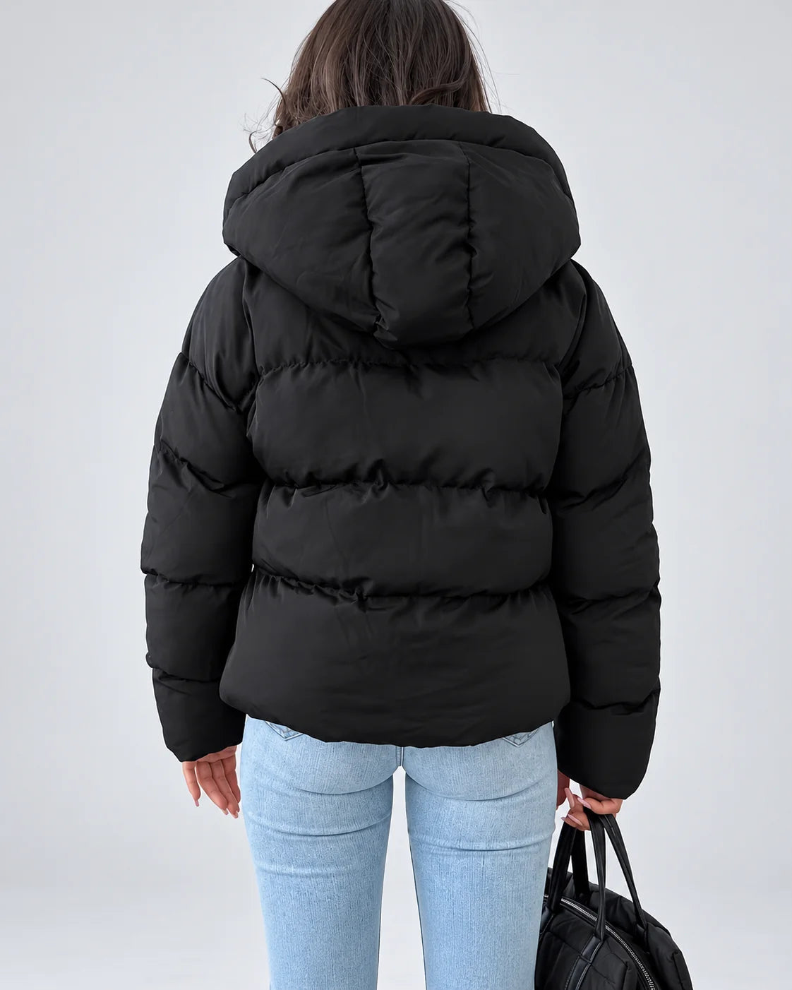 Chaqueta Acolchada Oversize con Capucha y Cremallera Frontal 2