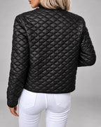 Chaqueta Acolchada con Botones Dorados y Bolsillos en el Pecho 3
