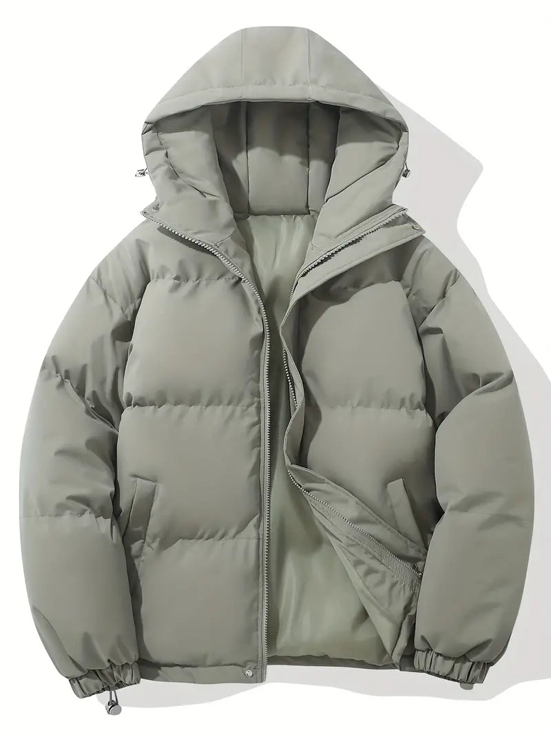 Chaqueta Acolchada de Invierno con Capucha y Forro Térmico 11