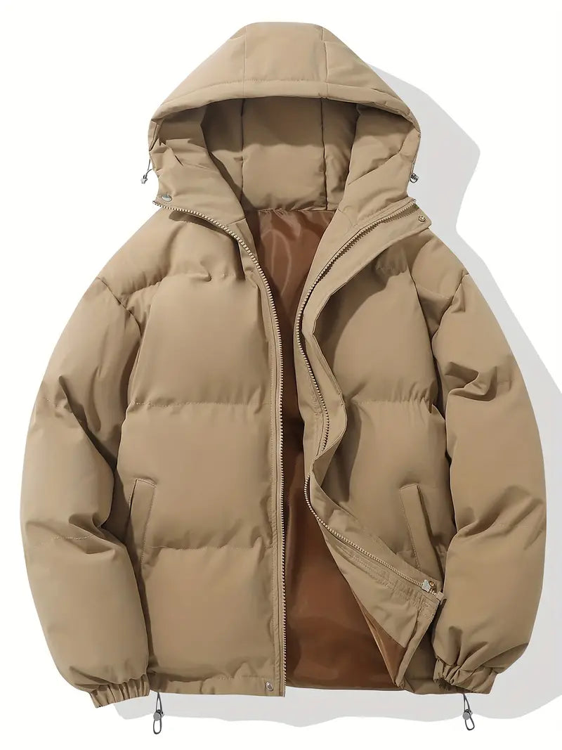 Chaqueta Acolchada de Invierno con Capucha y Forro Térmico 13