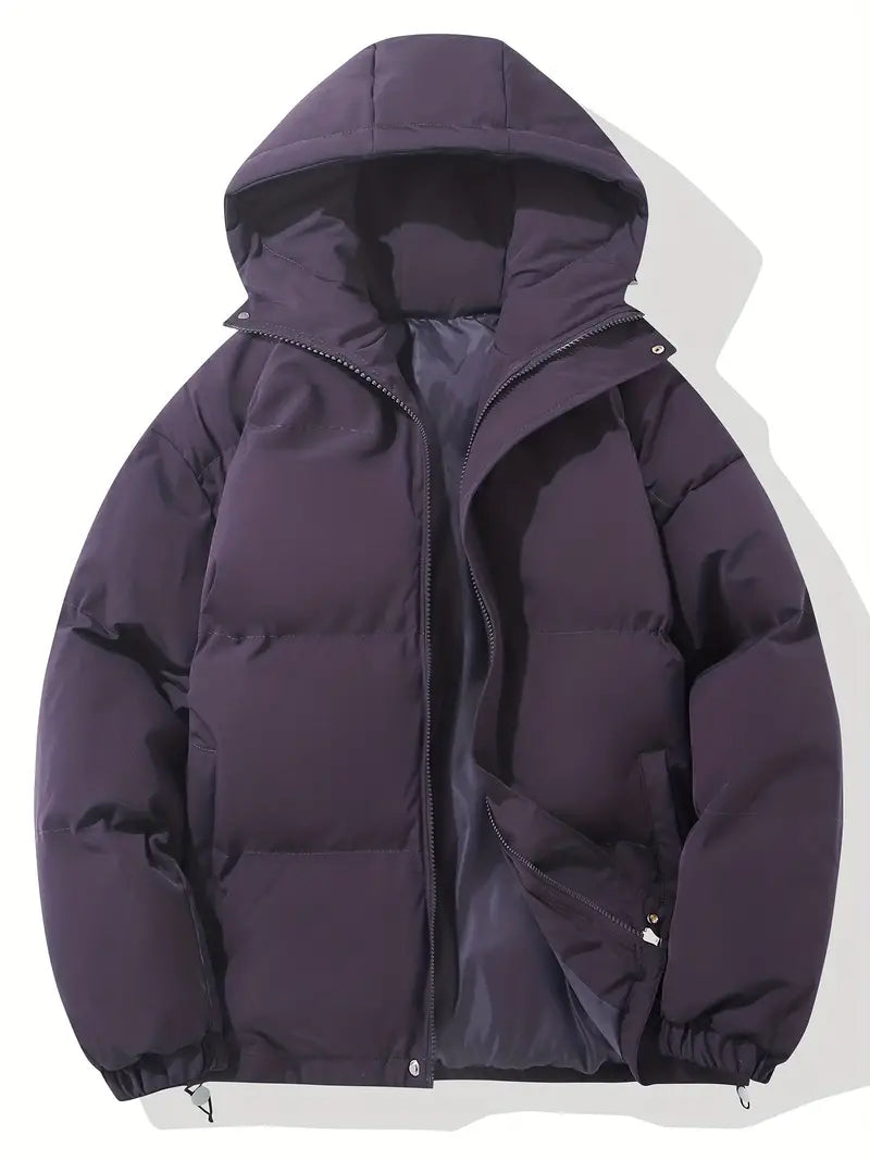 Chaqueta Acolchada de Invierno con Capucha y Forro Térmico 9