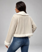 Chaqueta Aviador en Ante con Cuello y Ribete de Borrego 2