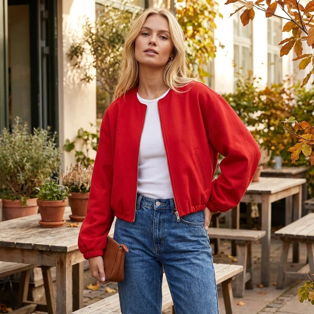 Chaqueta Bomber Ligera de Corte Holgado 4