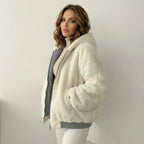 Chaqueta Bomber Reversible de Peluche con Capucha 4