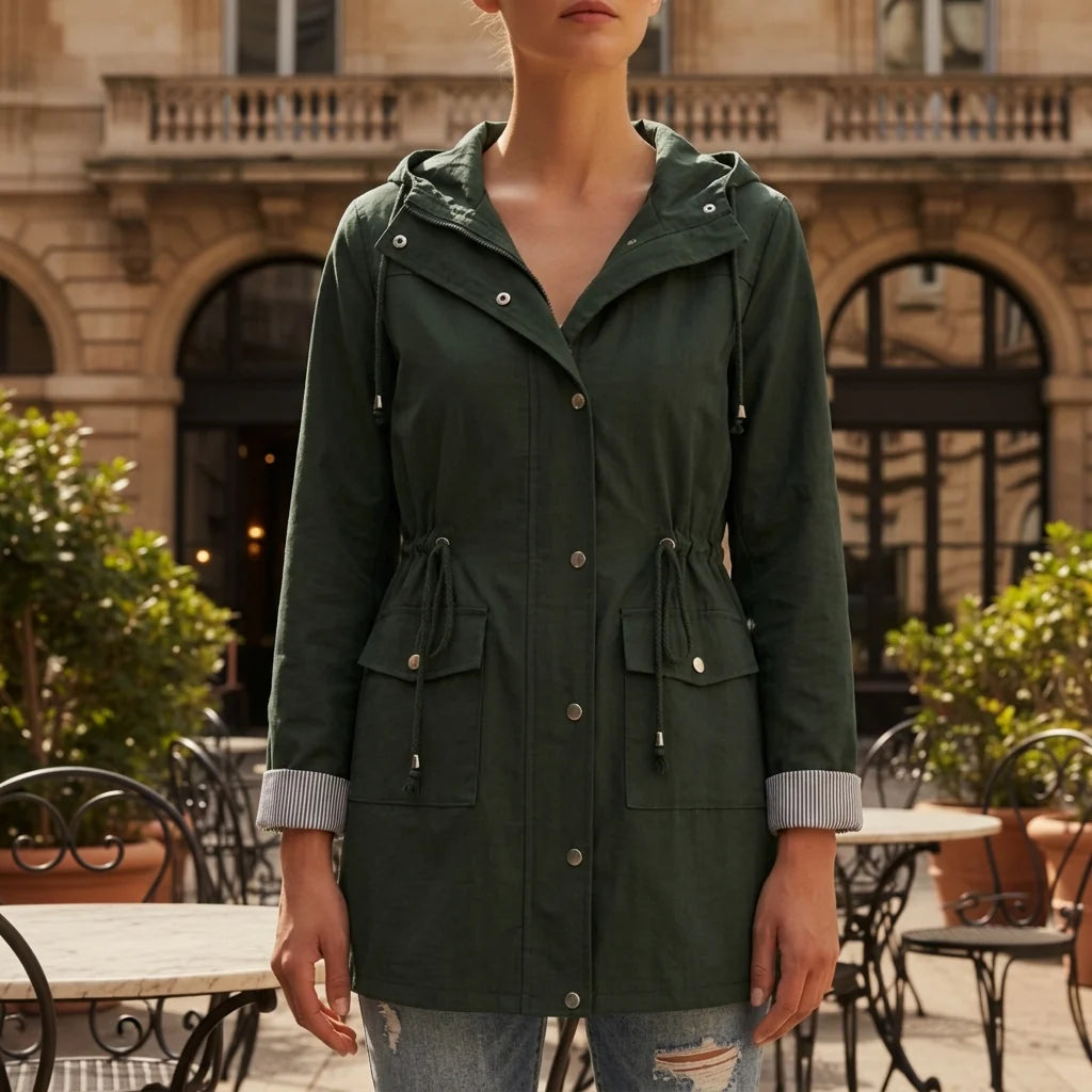 Chaqueta Cortavientos con Capucha en Poliéster Impermeable y Ligera 1