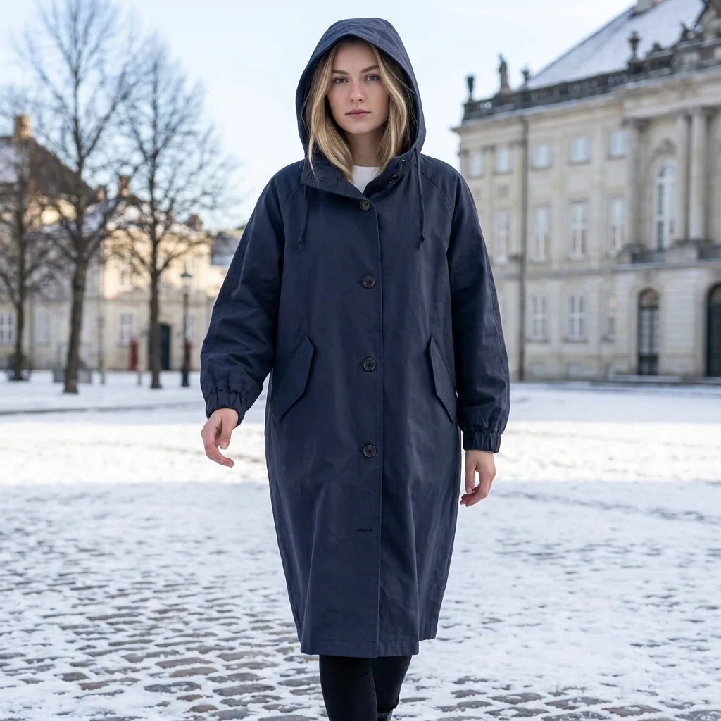 Chaqueta Impermeable con Capucha y Corte Holgado 2