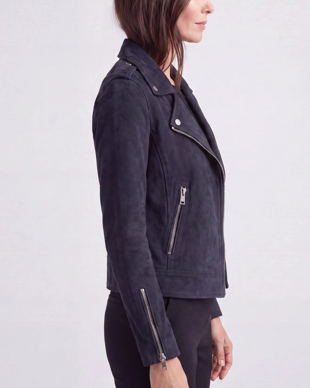 Chaqueta Motera Corta con Cremallera y Cuello de Solapa 7