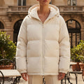 Chaqueta con Capucha de Mezcla de Algodón – Cremallera Frontal Moderna y Cómoda 0