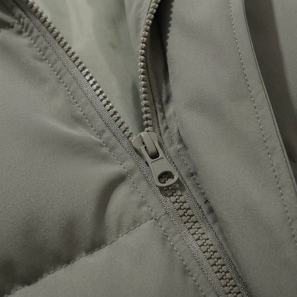 Chaqueta con Capucha de Mezcla de Algodón – Cremallera Frontal Moderna y Cómoda 8