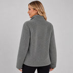 Chaqueta de Forro Polar con Cuello Alto y Bolsillos Profundos 1