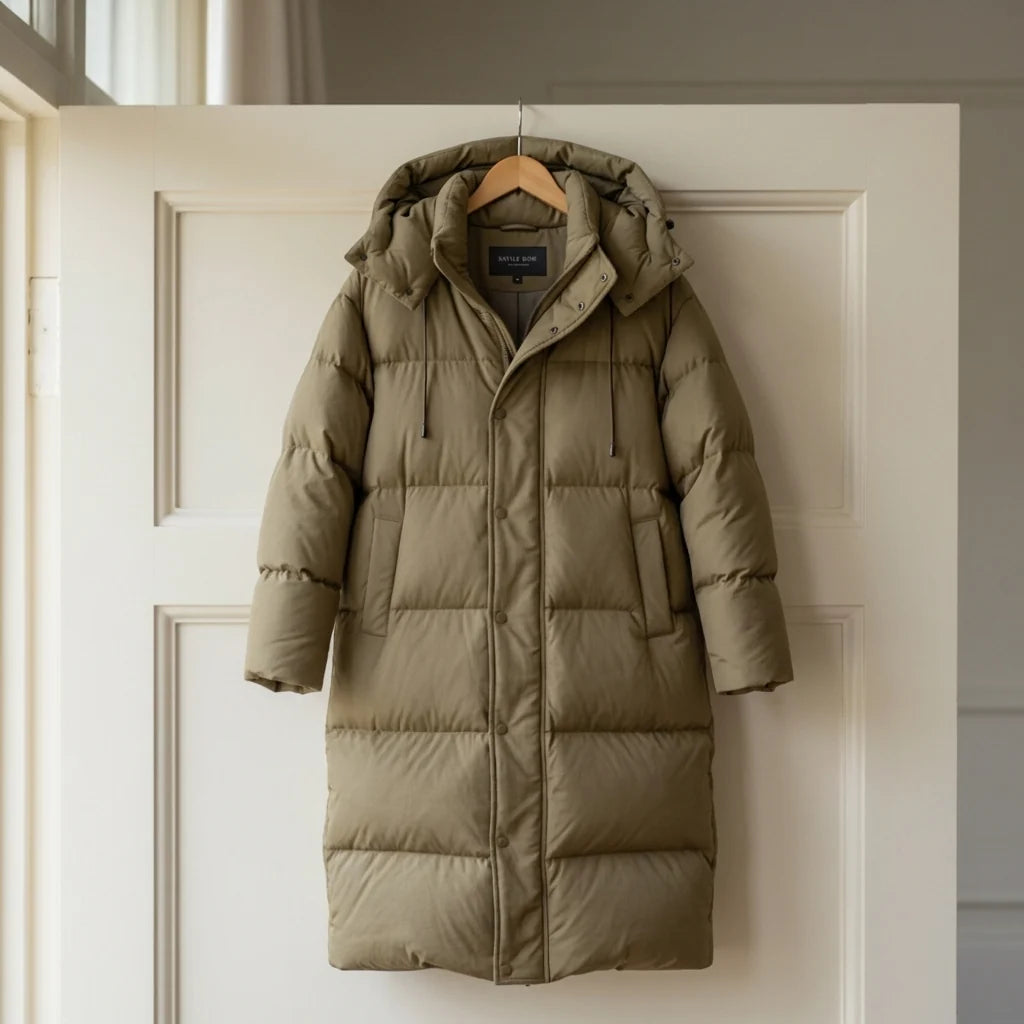 Chaqueta de Invierno Acolchada Larga con Capucha para Hombre y Mujer 2