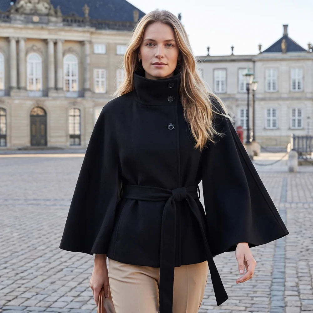 Chaqueta de Invierno con Cinturón y Cuello Alto 4