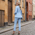 Conjunto con Chaqueta Cruzada y Pantalón de Talle Alto 8