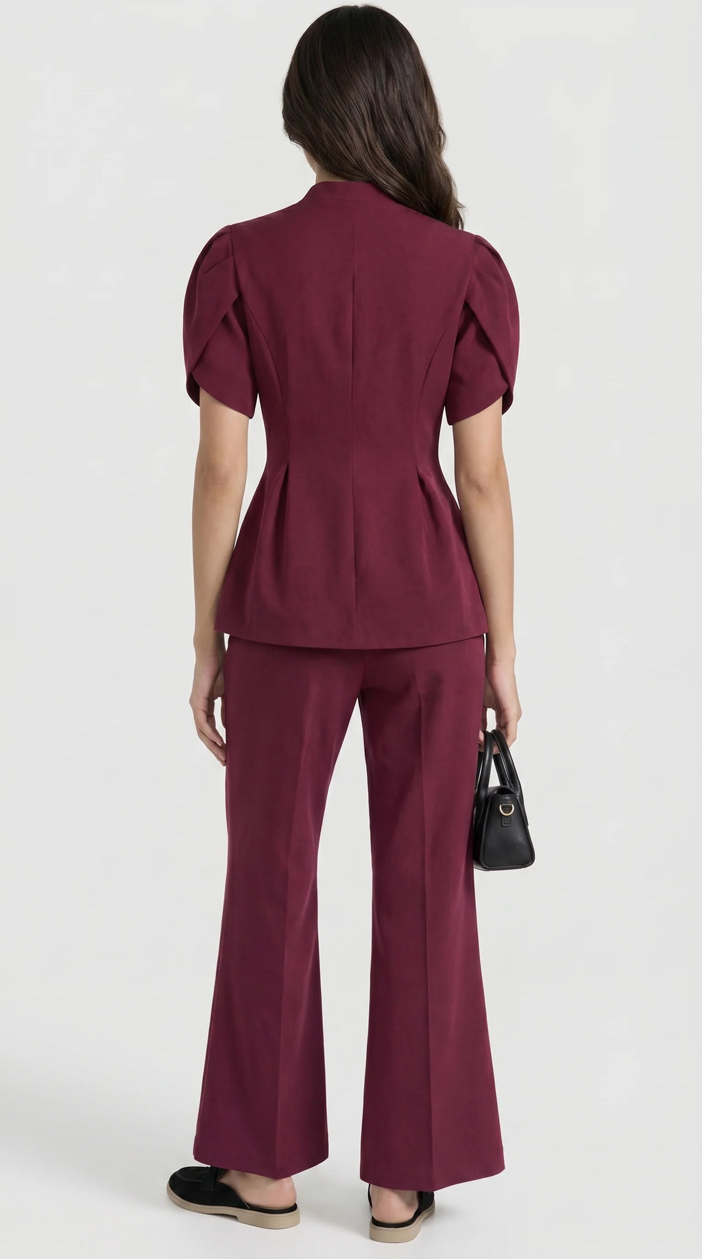 Conjunto de Camisa con Mangas Abullonadas y Pantalón Recto 2