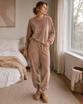 Conjunto de Terciopelo con Top Holgado y Pantalón Elástico 0