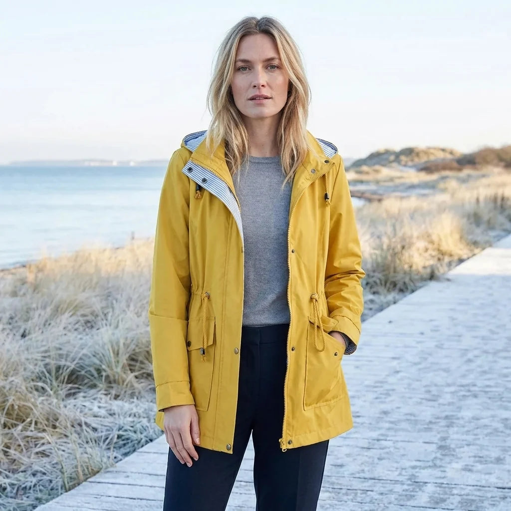 Gabardina Impermeable con Capucha y Cintura Ajustable 5