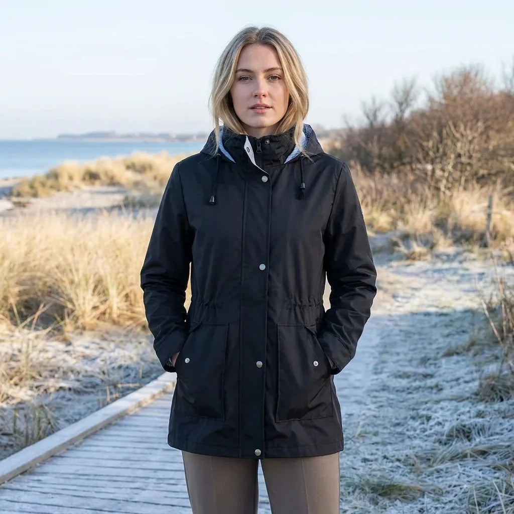 Gabardina Impermeable con Capucha y Cintura Ajustable 7