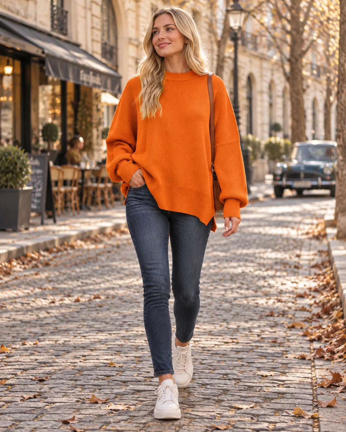 Jersey Oversize de Cuello Alto con Aberturas Laterales 1