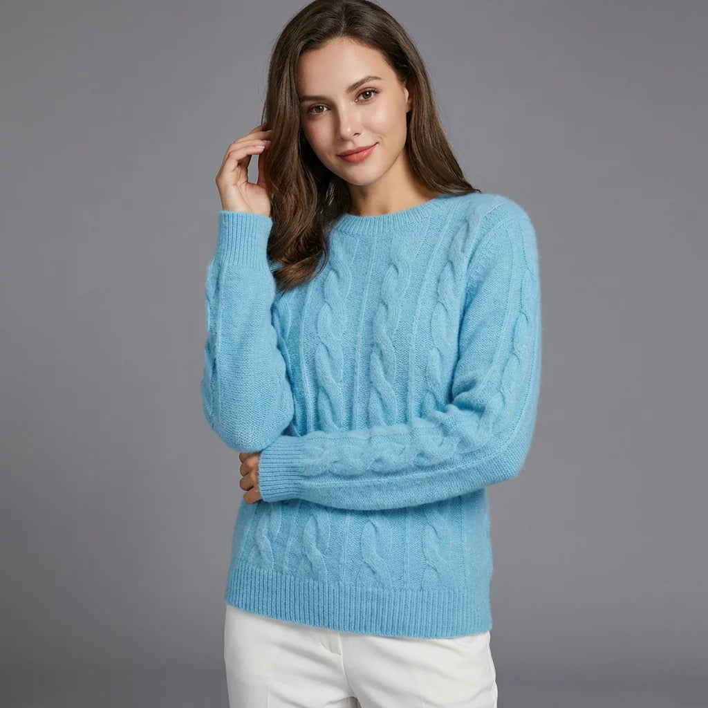 Jersey Oversize de Punto Trenzado con Mezcla de Lana 8