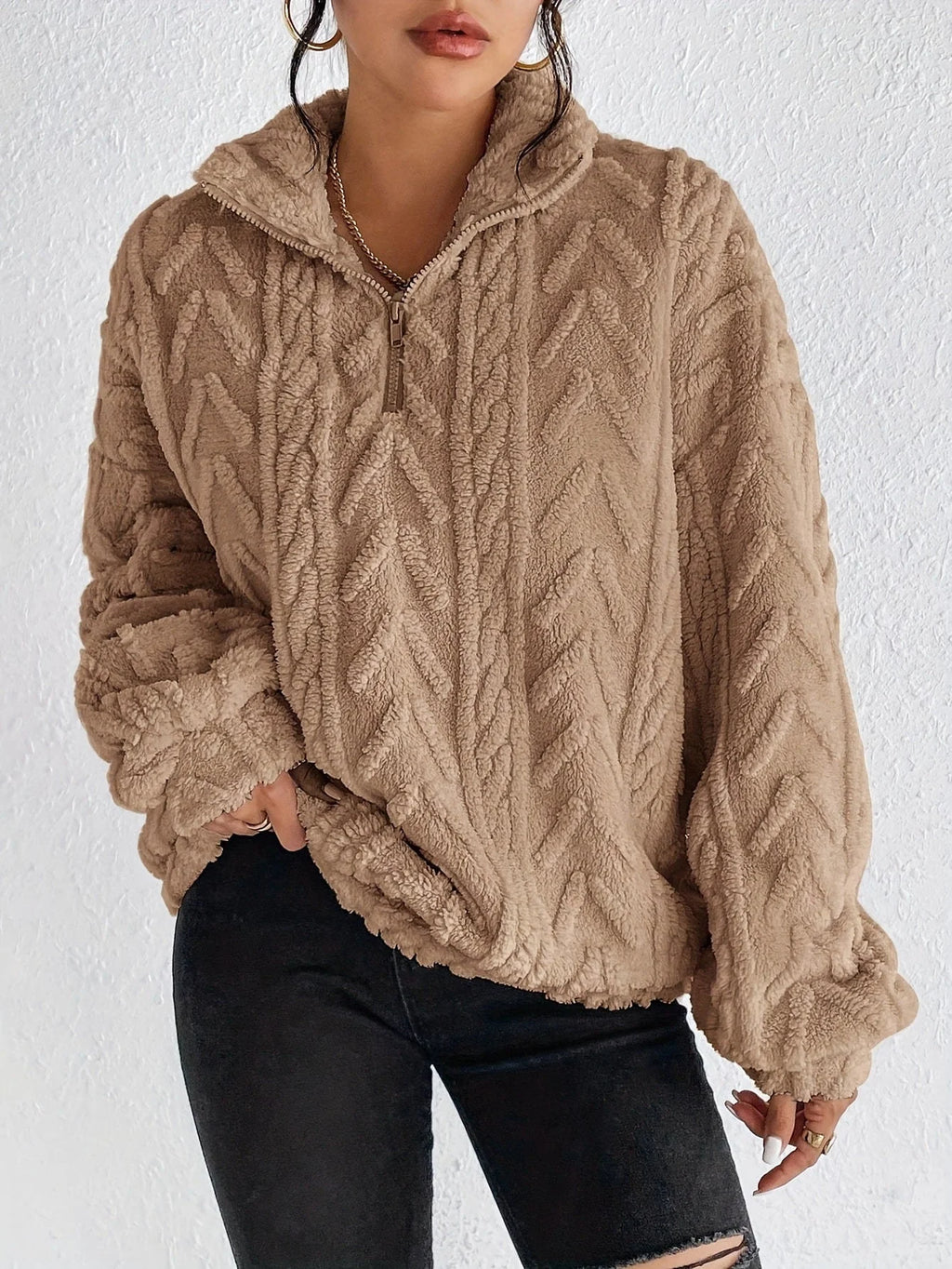 Jersey Polar con Cuello Alto y Cremallera 1