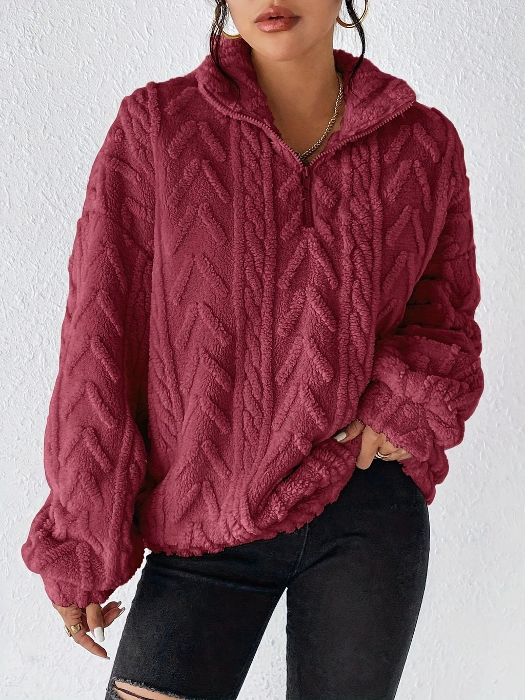 Jersey Polar con Cuello Alto y Cremallera 8