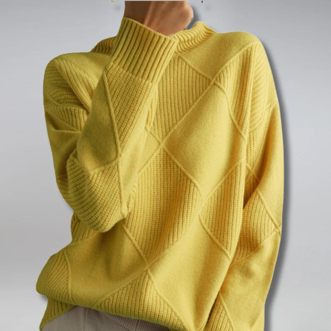 Jersey de Punto Suave con Cuello Alto 0