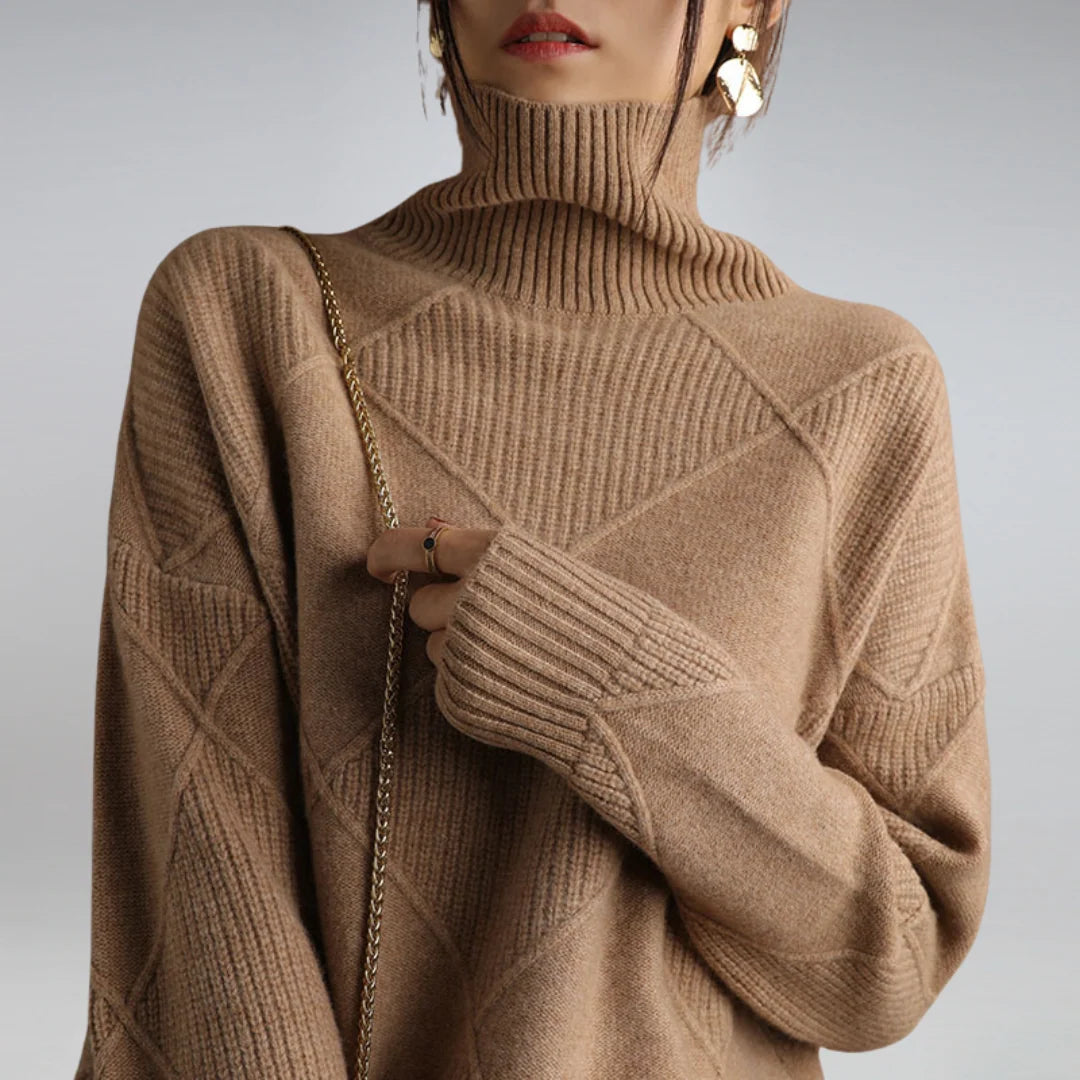 Jersey de Punto Suave con Cuello Alto 2