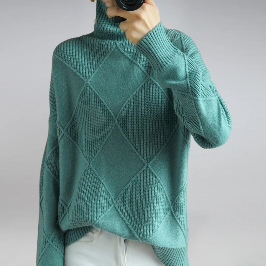 Jersey de Punto Suave con Cuello Alto 7