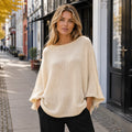 Jersey de Punto con Mangas Oversize y Cuello Redondo 0